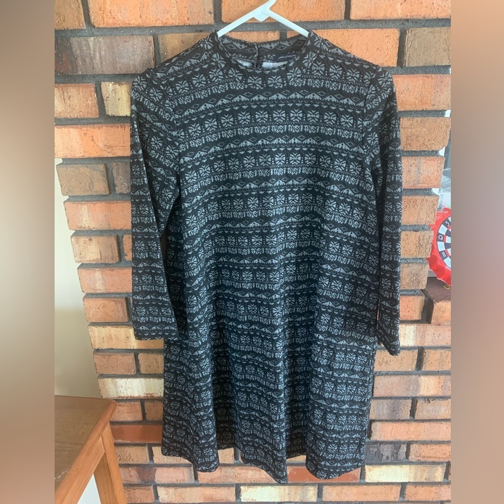 American Eagle Outfitters Black Long Sleeve Mock Neck Dress